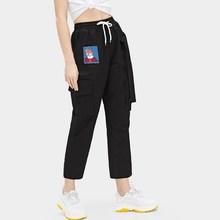 Romwe Graphic Panel Drawstring Pants