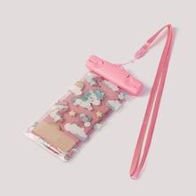 Romwe Unicorn Print Waterproof Pouch Bag