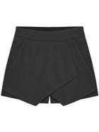 Romwe Black Slim Casual Skirt Shorts
