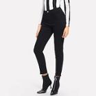 Romwe Pocket Back Solid Jeans