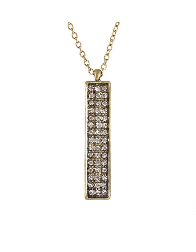 Romwe Rhinestone Long Necklace Woman