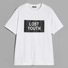 Romwe Guys Letter Print Color-block T-shirt