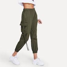 Romwe Elastic Waist Pants