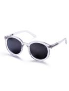 Romwe White Clear Frame Metal Arrow Retro Style Sunglasses