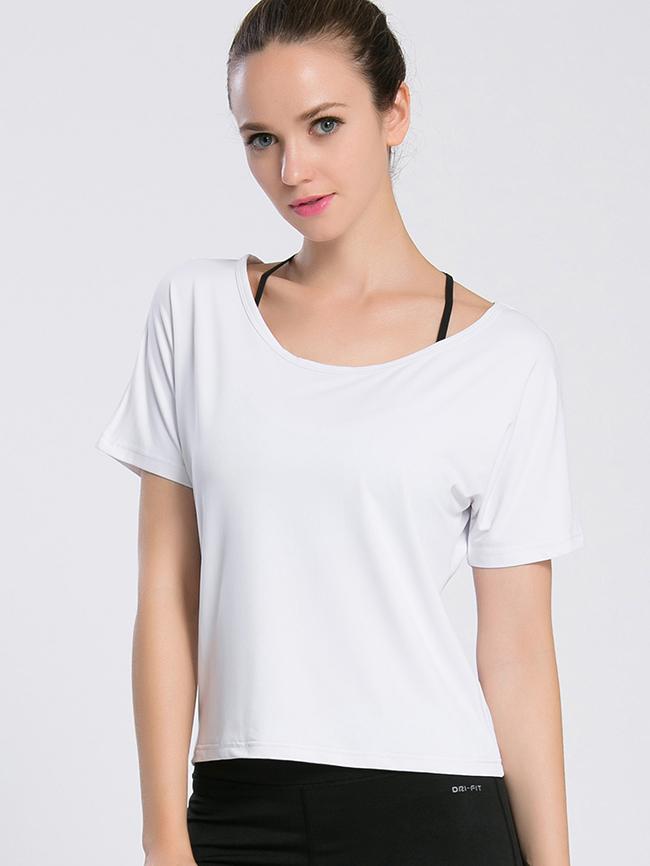 Romwe Cut Out Back T-shirt