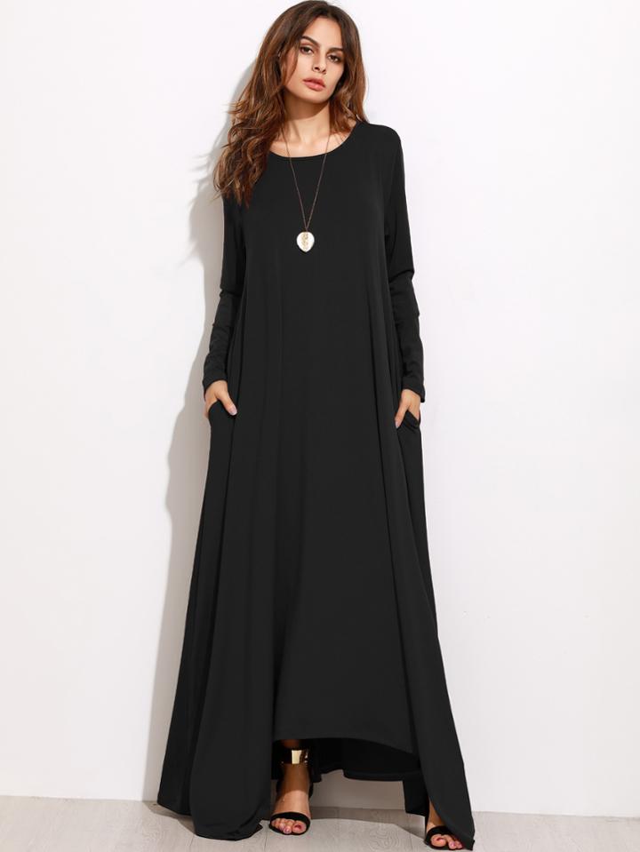 Romwe Shift Full Length Dress