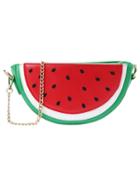 Romwe Faux Leather Watermelon Chain Bag