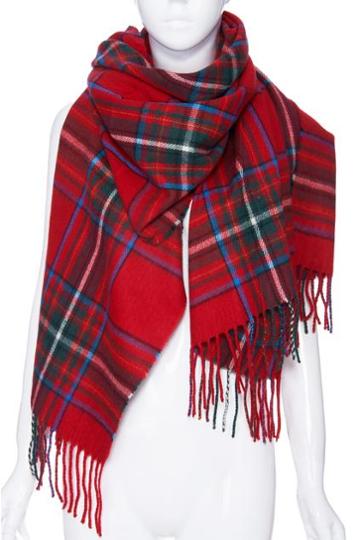 Romwe Romwe Red Plaid Print Scarf