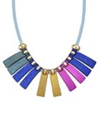 Romwe Fashionable Style Beautiful Colorful Long Spike Statement Collar Necklace