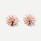 Romwe Bee Detail Flower Stud Earrings