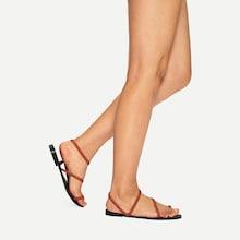 Romwe Toe Ring Slingback Sandals