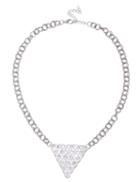 Romwe Diamond Triangle Chain Necklace