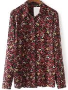 Romwe Multicolor Florals Women Blouse