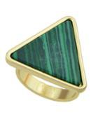 Romwe Green Turquoise Triangle Shape Ring