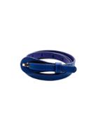 Romwe Blue Buckled Simple Skinny Belt