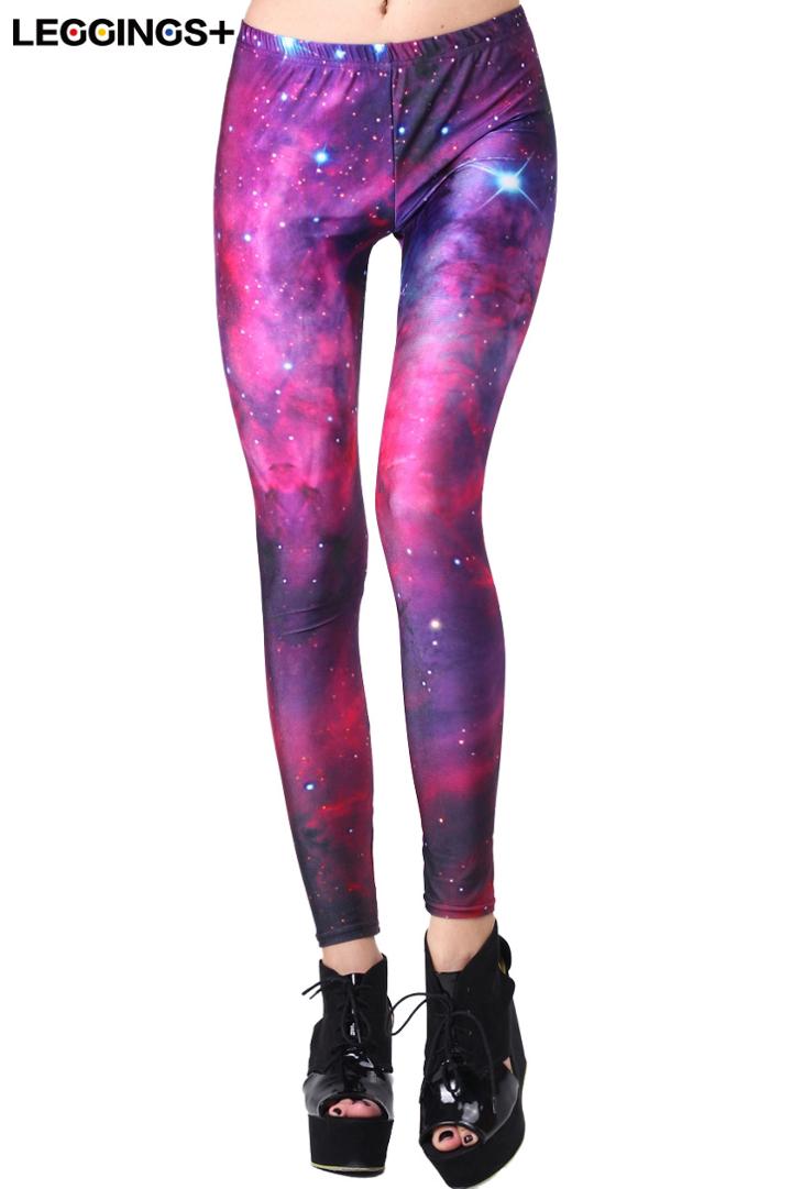 Romwe Romwe Galaxy Print Colorful Leggings