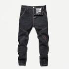 Romwe Guys Letter Embroidery Jeans
