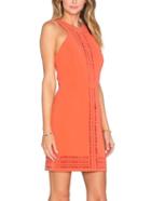 Romwe Laser-cut Racerneck Sheath Dress