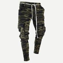 Romwe Men Pocket Camo Jeans Without Belt