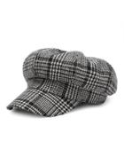 Romwe Houndstooth Bakerboy Hat