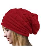 Romwe Knit Red Hat