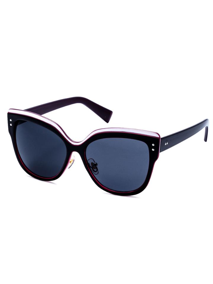 Romwe Black Frame Cat Eye Sunglasses
