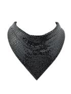 Romwe Black Color Shiny Chunky Statement Collar Necklaces