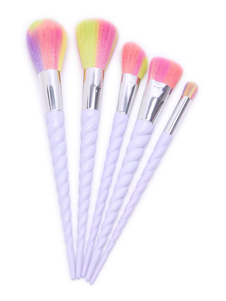 Romwe 5pcs Screw Design Professional Makeup Brush Set