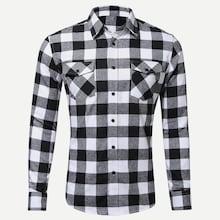 Romwe Men Pocket Detail Gingham Shirt