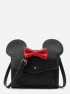 Romwe Mickey Design Cute Pu Shoulder Bag