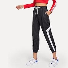 Romwe Drawstring Colorblock Pants