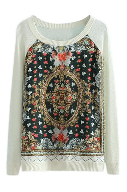 Romwe Totem Pattern Print Jumper