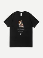 Romwe Men Cute Kitten Print T-shirt