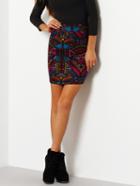 Romwe Geometric Print Slim Skirt
