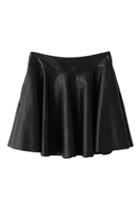 Romwe Pleated Black Skirt
