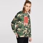 Romwe Men Letter And Camo Hoodie
