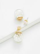 Romwe Ball Design Stud Earrings With Jewelry