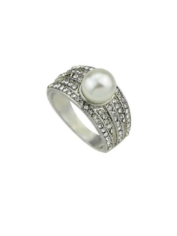 Romwe Wedding Jewelry Simulated-pearl Bride Finger Rings