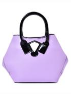 Romwe Purple Contrast Patch Hexagon Tote Bag