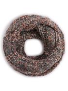 Romwe Grey Ribbed Marled Chunky Knit Infinity Scarf