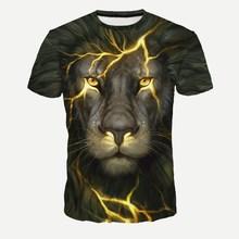 Romwe Guys Lion Print Tee