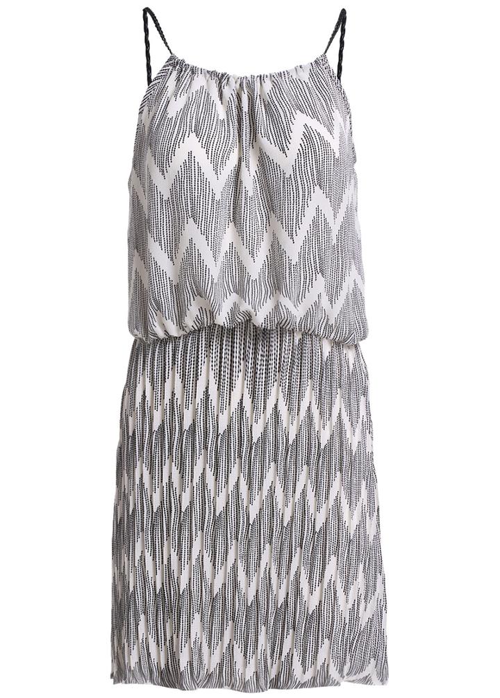 Romwe Spaghetti Strap Zigzag Chiffon Dress