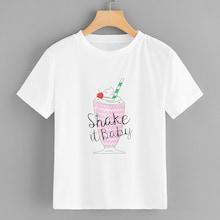 Romwe Letter And Ice Cream Print Tee