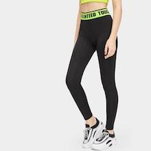 Romwe Letter Tape Panel Skinny Leggings