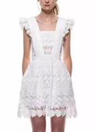 Romwe Square Neck Embroidered Dress