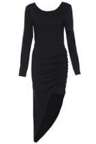 Romwe Sexy Back Asymmetric Bodycon Dress