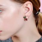 Romwe Color-block Triangle Stud Earrings