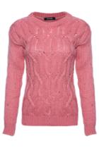 Romwe Doughnut-pattern Red Jumper
