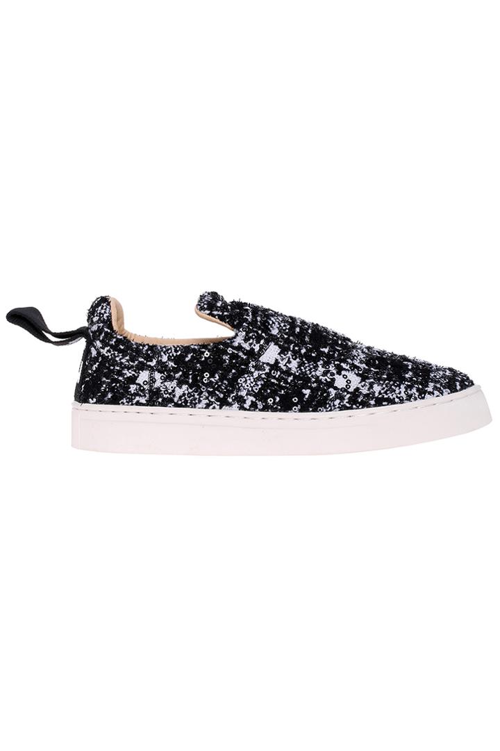 Romwe Sequin Black Sneakers