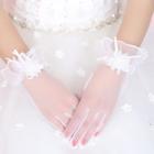 Romwe Flower Decorated Lace Gloves